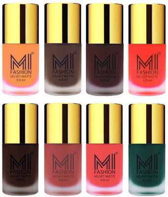 MI Fashion Unique Velvet Matte Nail Polish Sets Cosmetics Nail Paint Saffron Orange,Coffee,Wine,Orange,Dark Brown,Light Peach,Neon Orange,Dark Green(Pack of 8)
MI Fashion Unique Velvet Matte Nail Polish Sets Cosmetics Nail Paint Saffron Orange,Coffee,Wine,Orange,Dark Brown,Light Peach,Neon Orange,Dark Green(Pack of 8)