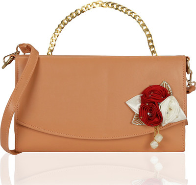 Kleio Women Evening/Party Orange PU Sling Bag
