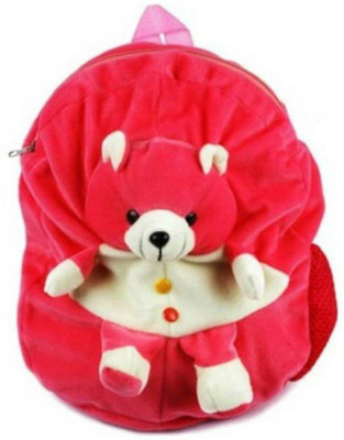 MVC Teddy Bear Character Pink School Bag For Baby School Bag - 30 cm(Pink)