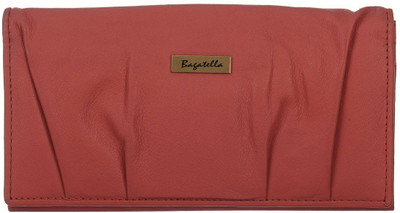 Bagatella Women Red Genuine Leather Wallet(4 Card Slots)