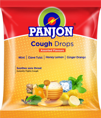 Panjon Cough Drops, Assorted Flavours Mint, Clove Tulsi, Honey Lemon & Ginger Orange, Longenz Pouch 135g (50 Units) Candy(Pack of 50)
Panjon Cough Drops, Assorted Flavours Mint, Clove Tulsi, Honey Lemon & Ginger Orange, Longenz Pouch 135g (50 Units) Candy(Pack of 50)