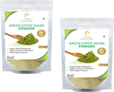 Vihado Organic High Quality Green Coffee Beans Powder / 100% Pure & Natural / 2 Pack of 200g Instant Coffee 200 g(Pack of 2, Green Coffee Flavoured)
Vihado Organic High Quality Green Coffee Beans Powder / 100% Pure & Natural / 2 Pack of 200g Instant Coffee 200 g(Pack of 2, Green Coffee Flavoured)