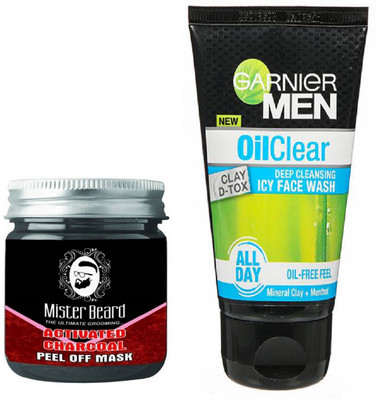 MISTER BEARD ACTIVATED CHARCOAL PEEL OFF MASK WITH OIL CLEAR FACEWASH(Set of 2)
MISTER BEARD ACTIVATED CHARCOAL PEEL OFF MASK WITH OIL CLEAR FACEWASH(Set of 2)