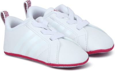 ADIDAS Boys & Girls Lace Running Shoes(White, Ftwwht/ftwwht/bopink