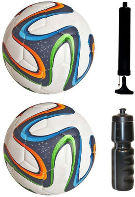 oms football combo ( 2 brazuca ) multicolour with one pump and one sipper Football Kit
oms football combo ( 2 brazuca ) multicolour with one pump and one sipper Football Kit