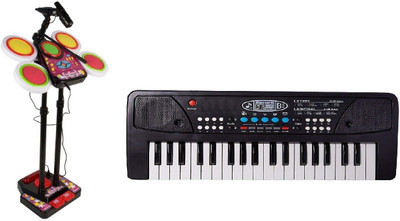 Bestie Toys Electronic Junior Drum Set With Real Effect Playing toy & 37 Key Electric Piano Organ Music Electronic Keyboard Kid Toy with Microphone(Multicolor)
Bestie Toys Electronic Junior Drum Set With Real Effect Playing toy & 37 Key Electric Piano Organ Music Electronic Keyboard Kid Toy with Microphone(Multicolor)
