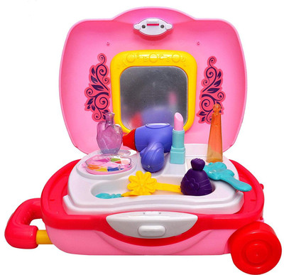 Toyshine Briefcase Cum Trolley Beauty Set, Pretend Play Set Toy