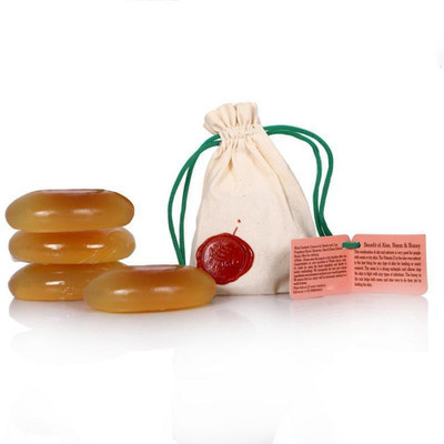 Vherbs Pebbles Aleovera,Neem and Honey Antiseptic Glycerin Soap(90 g, Pack of 4)