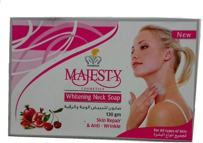 Majesty Whitening Neck soap For Skin repair and Anti Wrinkles by DVR (Pack of 2)(130 g, Pack of 2)
Majesty Whitening Neck soap For Skin repair and Anti Wrinkles by DVR (Pack of 2)(130 g, Pack of 2)