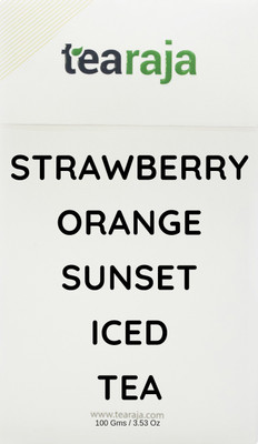 Tearaja Strawberry Orange Sunset Iced Tea 100 GMS | Conatains- Premium Black Tea, Strawberry, Orange, Lavender, Chamomile, Hibiscus, Mint Iced Tea(100 g, Vacuum Pack)
Tearaja Strawberry Orange Sunset Iced Tea 100 GMS | Conatains- Premium Black Tea, Strawberry, Orange, Lavender, Chamomile, Hibiscus, Mint Iced Tea(100 g, Vacuum Pack)
