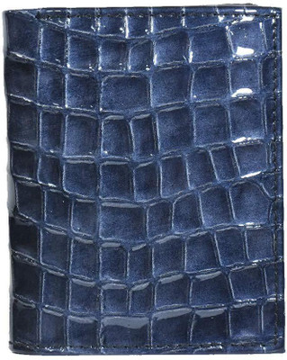 Lamek Men Blue Genuine Leather Wallet(8 Card Slots)