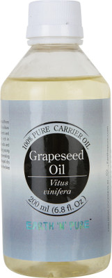 Earth N Pure Grapeseed Oil 100% Pure, Natural and Cold Pressed - 200 ml (6.8 fl. oz.)(200 ml)