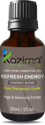 KAZIMA REFRESH ENERGY BLEND ESSENTIAL Oil (30ml) Pure Therapeutic Grade for Yoga & Balancing Energy(30 ml)
KAZIMA REFRESH ENERGY BLEND ESSENTIAL Oil (30ml) Pure Therapeutic Grade for Yoga & Balancing Energy(30 ml)