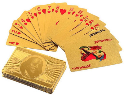 Rangoli Gold Plated Playing Card(Gold)