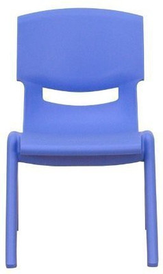 Samaaya Solid Blue Plastic Chair(Blue)
