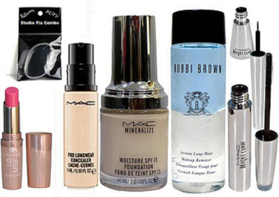 studio fix combo Silicon Puff & Mac Mineralize Foundation & Pro Longwear Concealer & Bobbi Brown Remover & Lakme 9 To 5 Lipstick & Brooke Candy Eyeliner & Mascara(Set of 7)
studio fix combo Silicon Puff & Mac Mineralize Foundation & Pro Longwear Concealer & Bobbi Brown Remover & Lakme 9 To 5 Lipstick & Brooke Candy Eyeliner & Mascara(Set of 7)