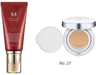 Missha M Perfect Cover Bb Cream Spf 42 Pa+++ (#27 Honey Beige) Bundle With M Magic Cushion Spf50+/Pa+++ (No.27) Foundation(Brown)
Missha M Perfect Cover Bb Cream Spf 42 Pa+++ (#27 Honey Beige) Bundle With M Magic Cushion Spf50+/Pa+++ (No.27) Foundation(Brown)