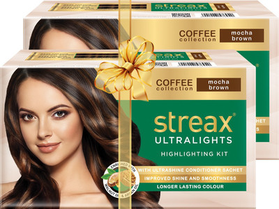 Streax Ultralights Highlighting Kit-Coffee Collection-Mocha Brown-Pack of 2 Hair Color(Mocha Brown)
Streax Ultralights Highlighting Kit-Coffee Collection-Mocha Brown-Pack of 2 Hair Color(Mocha Brown)