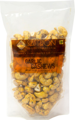 Saffron Garlic Flavoured Cashews(1 kg, Pouch)
