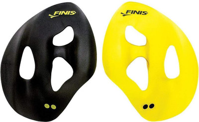 Finis Iso Hand Paddles -Size M Hand Paddles(Black, Yellow)