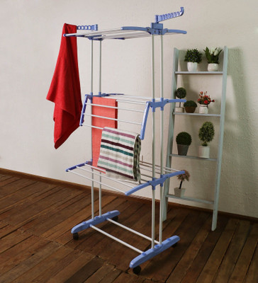 Flipzon 2 Poll Heavy Multi Layer Stainless Steel Premium Cloth Drying Stand - 2 Poll - 3 Layer - 6 Hangers with Wheels - Blue & White Iron Floor Cloth Dryer Stand(Multicolor)
Flipzon 2 Poll Heavy Multi Layer Stainless Steel Premium Cloth Drying Stand - 2 Poll - 3 Layer - 6 Hangers with Wheels - Blue & White Iron Floor Cloth Dryer Stand(Multicolor)