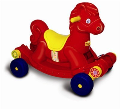 Toyzone Derby Horse Car Non Battery Operated Ride On(Yellow, Red), Red/yellow