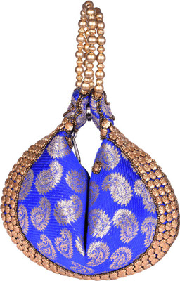 Himalaya Handicraft Stylish Potli Bag Potli(Blue)