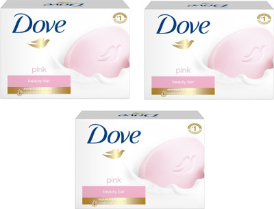 Dove Pink Beauty Cream Bar ( Pack Of 3 )(135 g, Pack of 3)