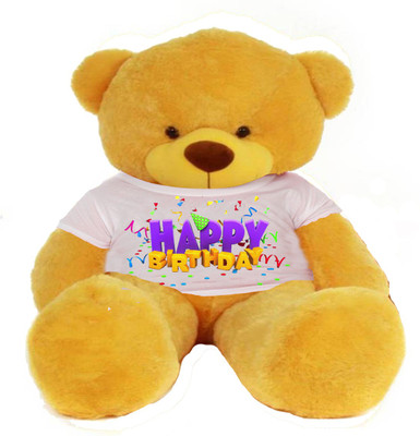 CLICK4DEAL Big Teddy Bear 5 Feet Long Wearing A Happy Birthday T-Shirt ( Bear 152 cm ) with Free Heart Shape Pillow - 152 cm(Yellow)
CLICK4DEAL Big Teddy Bear 5 Feet Long Wearing A Happy Birthday T-Shirt ( Bear 152 cm ) with Free Heart Shape Pillow - 152 cm(Yellow)
