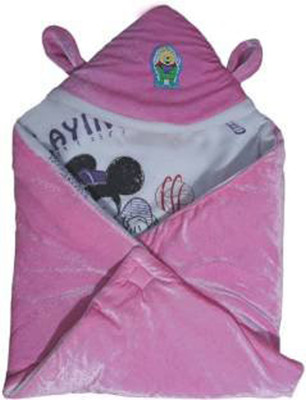 DIZEN Star Cartoon Crib Baby Blanket(Polyester, Pink