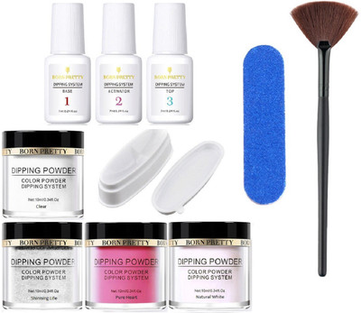 Born Pretty Dip Dipping Powder Liquid System Brush Dipping Tray Buffer Quick Dry Long Lasting Nail Decoration(Clear White Glitter Red)
Born Pretty Dip Dipping Powder Liquid System Brush Dipping Tray Buffer Quick Dry Long Lasting Nail Decoration(Clear White Glitter Red)