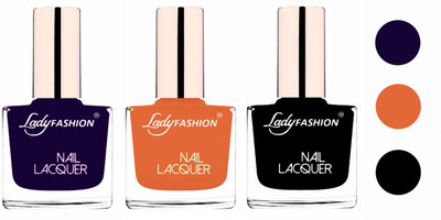 Lady Fashion Extra Shine Extra Long Stay Chip Resistant Nail Polish (Set Of 3) Blue,Nude,Black(Pack of 3)
Lady Fashion Extra Shine Extra Long Stay Chip Resistant Nail Polish (Set Of 3) Blue,Nude,Black(Pack of 3)