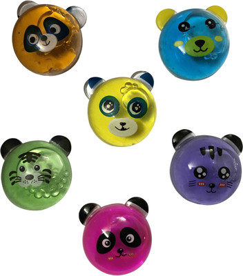 PTCMart Teddy Sparkle Soft Putty Slime Small set of 6 Multicolor Putty Toy Multicolor Putty Toy