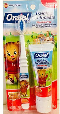 Orajel Training Toothpaste with Toothbrush 28.3g - Daniel Tiger's(Multicolor)