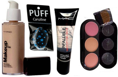 caroline silicon Puff , Makeup Pro Longwear Foundatio With 3 Shade Blusher &Mattifying Base Primer(Set of 4)
caroline silicon Puff , Makeup Pro Longwear Foundatio With 3 Shade Blusher &Mattifying Base Primer(Set of 4)