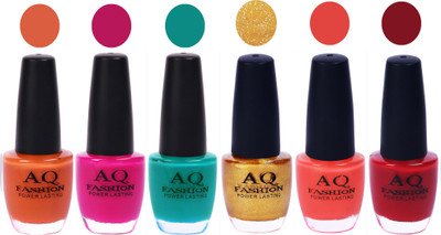 AQ Fashion Gel Nail Polish Combo 2425 Multicolor(Pack of 6)