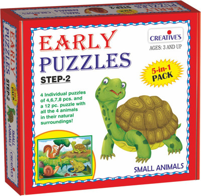 Creatives Early Puzzles Step 2 – Small Animals (5 in 1 Puzzle for ages 3 & above)(8 Pieces)
Creatives Early Puzzles Step 2 – Small Animals (5 in 1 Puzzle for ages 3 & above)(8 Pieces)