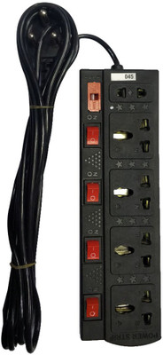 ACCESSOREEZ Extensionbox_5 Socket 4 Switch With fuse 5 Socket Surge Protector(Black)
ACCESSOREEZ Extensionbox_5 Socket 4 Switch With fuse 5 Socket Surge Protector(Black)