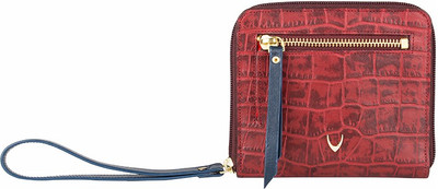 Hidesign Women Red Genuine Leather Wallet(1 Card Slot)