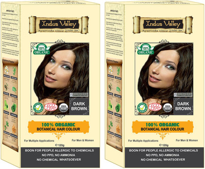 Indus Valley 100% Organic Botanical Dark Brown USDA certified (Twin pack) Hair Color(Dark Brown)
Indus Valley 100% Organic Botanical Dark Brown USDA certified (Twin pack) Hair Color(Dark Brown)