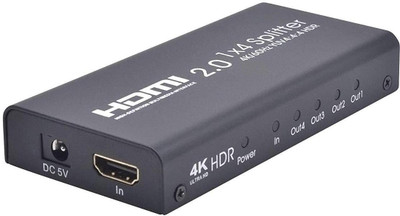 Microware UHD HDMI Splitter 2.0 1x4 HDMI 2.0 Splitter HDCP2.2 HDR Splitter HDMI 2.0 4K/60Hz HDMI2.0 Splitter for Blu-ray DVD PS3/4 Media Streaming Device(Black)
Microware UHD HDMI Splitter 2.0 1x4 HDMI 2.0 Splitter HDCP2.2 HDR Splitter HDMI 2.0 4K/60Hz HDMI2.0 Splitter for Blu-ray DVD PS3/4 Media Streaming Device(Black)