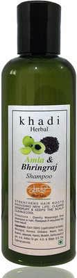 Khadi Amla & Bhringraj Shampoo Paraben free Natural Hair cleanser 200 ml(200 ml)
