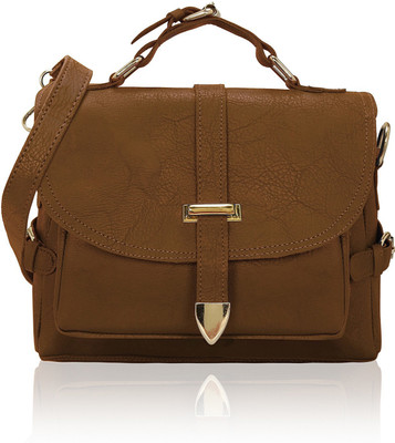 Kleio Women Casual Brown PU Sling Bag