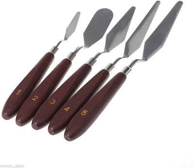 Way Beyond Painting Knives, Painting mixing tools, 5 Pcs Palette Knives Set For Watercolor/Oil/Acrylic/Crafts/Rock & Face Painting, Basic Wooden and Steel Painting Tools
Way Beyond Painting Knives, Painting mixing tools, 5 Pcs Palette Knives Set For Watercolor/Oil/Acrylic/Crafts/Rock & Face Painting, Basic Wooden and Steel Painting Tools