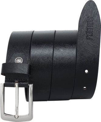 Pontos Men Formal Black Genuine Leather Belt
