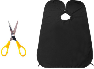 KYT Salon apron sheet and Hair cutting small scissor in home use(Set of 02)