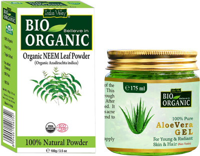 Indus Valley Natural Aloe Vera Gel and Neem Powder for Depigmentation- Set of 2(Set of 2)
Indus Valley Natural Aloe Vera Gel and Neem Powder for Depigmentation- Set of 2(Set of 2)