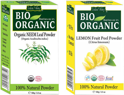 Indus Valley Natural Lemon Peel Powder and Neem Powder for Skin Whitening Set of 2(200 g)
Indus Valley Natural Lemon Peel Powder and Neem Powder for Skin Whitening Set of 2(200 g)
