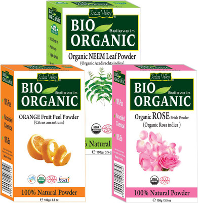 Indus Valley BIO Organic Rose Petals + Orange peel + Neem Natural Powder Triple Pack Kit (Set of 3)(300 g)
Indus Valley BIO Organic Rose Petals + Orange peel + Neem Natural Powder Triple Pack Kit (Set of 3)(300 g)