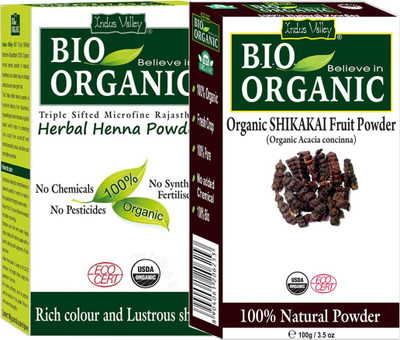 Indus Valley Bio Organic Herbal Henna Powder and Pure Shikakai Powder- Set of 2(200 g)
Indus Valley Bio Organic Herbal Henna Powder and Pure Shikakai Powder- Set of 2(200 g)